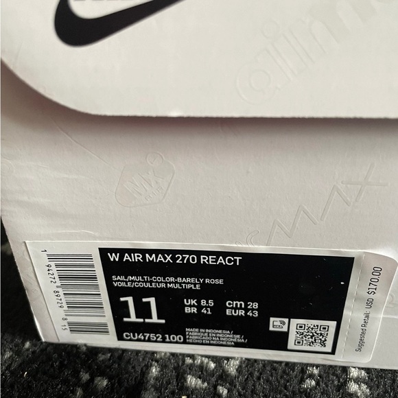Nike Air Max 270 React Shoes Multicolor - Picture 3 of 5